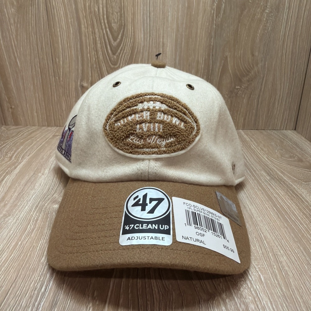 Super Bowl LVIII Las Vegas '47 Brand Stoney Clover Strapback Hat Cap OSFA NEW
